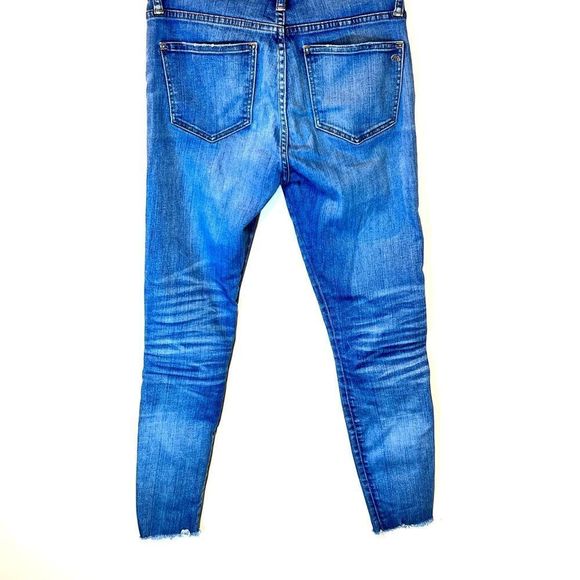 Madewell High Rise Skinny Distressed Frayed Ankle Jeans Womens 26 W - Picture 5 of 11